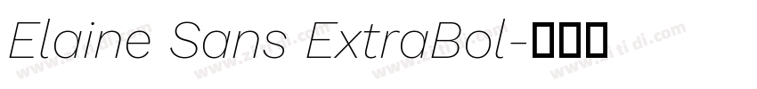 Elaine Sans ExtraBol字体转换
